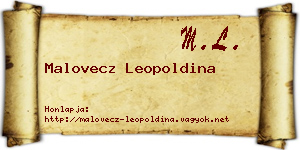 Malovecz Leopoldina névjegykártya